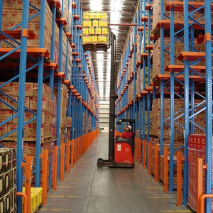 Custom Drive-in Racking Industrial Warehouse Pallet Through Racks Metal Adjustable Steel Storage Goods Shelving