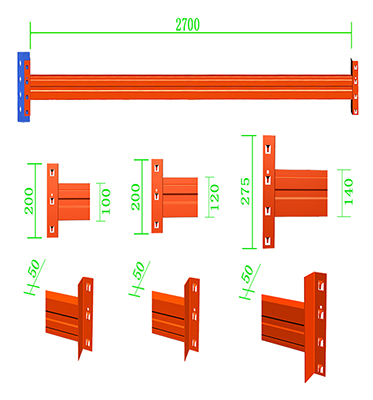 产品详情——横梁尺寸细节图