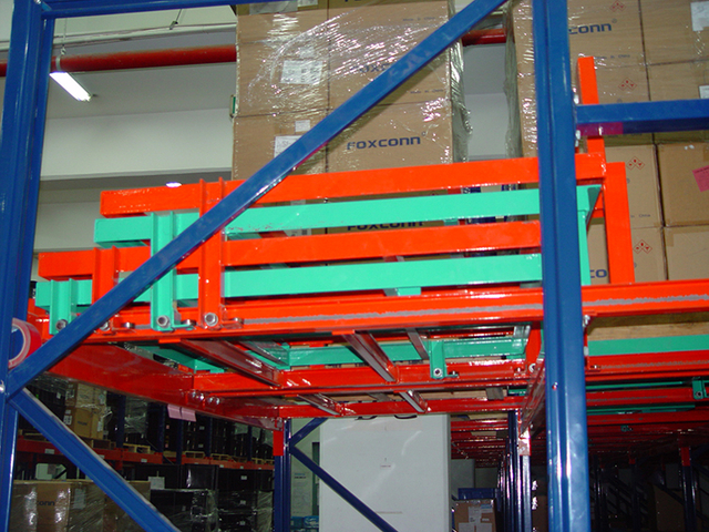 Push Back Racks Heavy Duty Logistics Storage Push-Back Shelf System Industrial Warehouse Racking