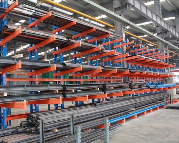 Cantilever racking.